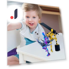3D Printed Robot Figure with Accessories — Dolls & Figures, Play with You