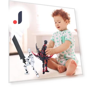 3D-печатная фигурка робота с аксессуарами — Куклы и фигурки, Home Textile Star
