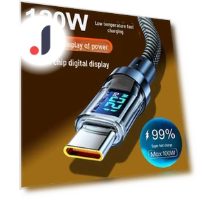 Dual Port Type-C Fast Charging Cable with Smart Display — Cables, ElectroCN