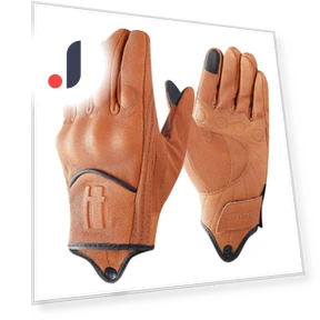 Leather Motorcycle Gloves with Touchscreen — Gloves, nicoJAPAN