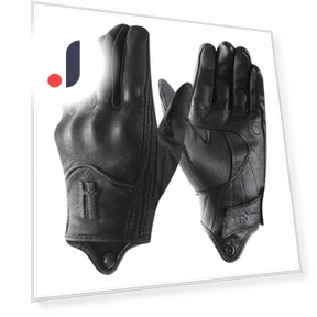 Leather Motorcycle Gloves with Touchscreen — Gloves, nicoJAPAN