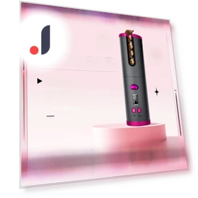 Mini Smart Home Wireless Charging LCD Display Hair Curler — Curling Wands, VividTrove