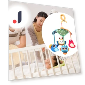 Mobile Baby Crib with Sensory Learning — Infant & Early Childhood Playthings, Closet of Beauty