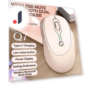 Rechargeable Dual-Mode Wireless Bluetooth Mouse with Charging Display — Mouse Pads, Shoulder Tighten