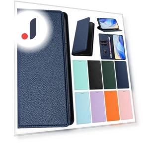 Leather Case with Automatic Card Slot Closure — Flip Cases, huhong718