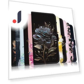 Wallet Book with Fashionable Artificial Leather Pictures — Protective Covers, Best Phone Cases