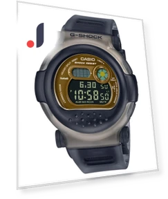 Часы Smartphone Link Digital Item Серый скелетон Золото — Наручные часы для мальчиков, Casio