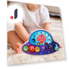 Деревянная бизиборд со светодиодом — Игрушки для малышей, Handy Hobbies