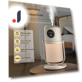 Compact Rotating USB Humidifier with Night Light — Air Moisturizers, Perfect choice for your home