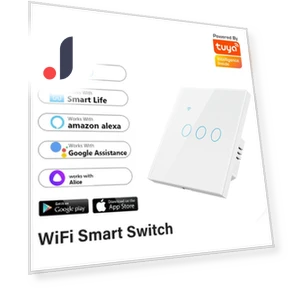 Сенсорный выключатель WiFi Smart Wall 4-клавишный — Умные модули, Tuya