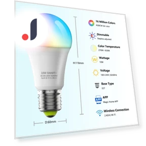 Smart WiFi LED RGB Lamp — LED, HOME-Auto-001