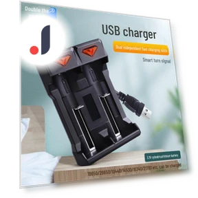 Умное зарядное устройство с двойным слотом USB для литиевых батарей — Зарядные устройства, Doublepow Battery