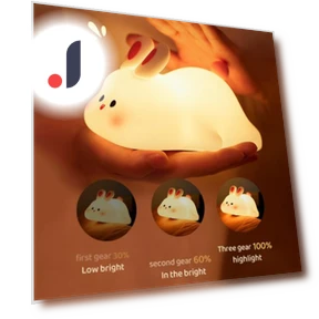 Adorable Rabbit Night Light with Timer — Night Lights, Pleasure Holiday