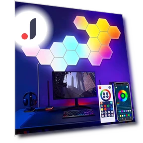 RGBIC Hexagon Smart LED Шестигранные настенные панели — LED ленты, E-Kingsman