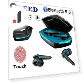 Игровые наушники без сенсорной задержки TWS Bluetooth-гарнитура с технологией охлаждения в ухе — Внутриканальные наушники, QUEED