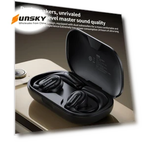Dual Horn 360 Surround Sound Wireless Earphones — Over-Ear Headphones, Lenovo