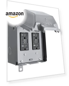 Outdoor Electrical Box Waterproof with Dual 20 AMP WRTR GFCI Receptacles — , SURAIELEC