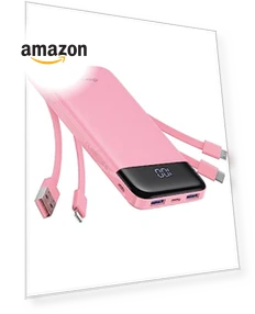 Portable Charger with Built in Cables — Chargers, Charmast