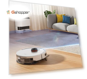 Robot vacuum and mop cleaner with cleaning base — Smart Cleaning Robots, ROIDMI