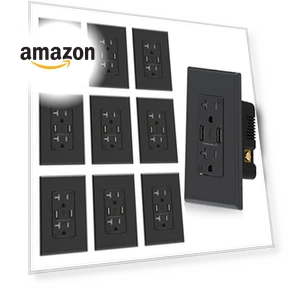 USB Wall Outlet Receptacle with Dual USB Ports — Standard Outlets, ELEGRP