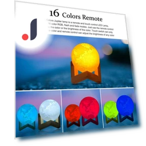Лунная лампа с деревянной основой — Оригинальные светильники, Home Kits