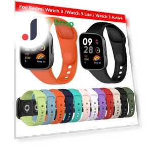 Силиконовый ремешок для Redmi Watch 3 / Watch 3 Lite / Watch 3 Active — Ремешки для фитнес-браслетов, lucky001
