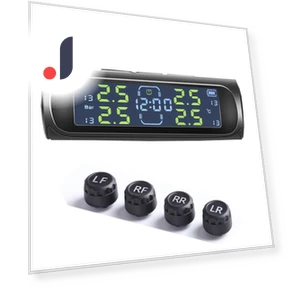 Универсальные автоматические солнечные + USB TPMS часы с ЖК-дисплеем — Датчики давления в шинах, HOME-Auto-001