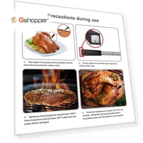 Wireless Bluetooth Smart Food Oven Thermometer — Thermometers, BBQ Kitchen