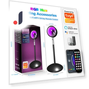 Проекционная лампа RGB Sunset — Проекторы декоративного освещения, ZIDLI