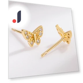 Серьги-кольца с микро-инкрустацией циркония — Умные украшения, Lucky Star Jewelry
