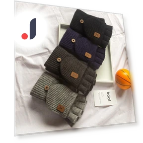 Утолщенные теплые вязаные перчатки без пальцев — Перчатки, ladyclothing