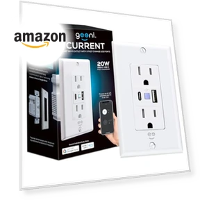 Current Smart Wi-Fi Outlet with 2 Fast Charge USB Ports — Smart Home Hubs & Controllers, Geeni