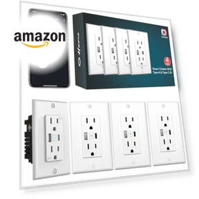 Smart Wall Outlet with Type C & USB Charger Ports — Smart Home Modules, Lumary