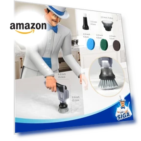 Electric Spin Scrubber — Brushes, MR.SIGA