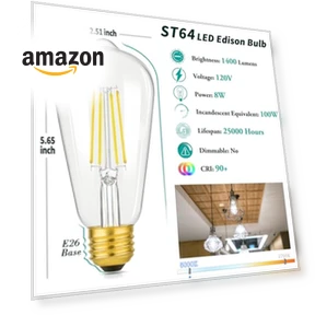 Vintage LED Edison Light Bulbs — Incandescent, Brightever