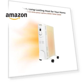 Electric Oil-Filled Radiant Radiator Space Heater — Portable Heating Solutions, Comfort Zone