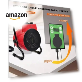 Greenhouse Heater with Adjustable Thermostatic — Portable Heating Solutions, Karveden