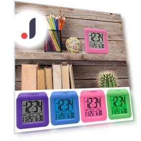 Soft-Cube Alarm Clock with LCD Display and Smart Lighting — Alarms & Clocks, Equity By La Crosse