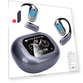 AI Translator Earbuds with Touch Screen — Language Translators, Junmaocun