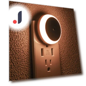 Round Night Light with Plug-in Night Sensor — Night Lights, DC-HOME Textile