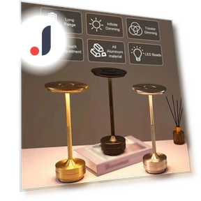 Wireless LED Desk Lamp with Charging — Study & Desk Lighting, DC-HOME Textile