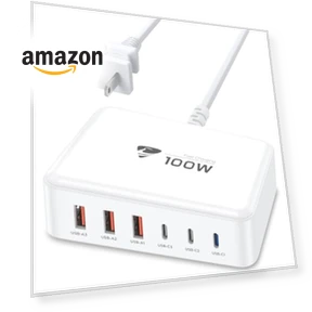 100W GaN 6 Port USB C Fast Charging Station — Chargers, CHONGZHENG (HK)CO. ,LIMITED
