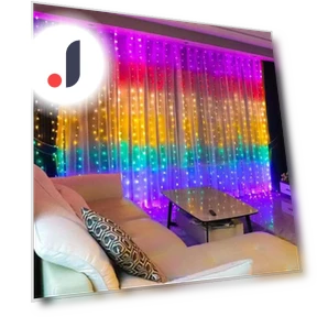 Smart Curtain with Bluetooth App and RGB LED String Lights — String Lights, For Season