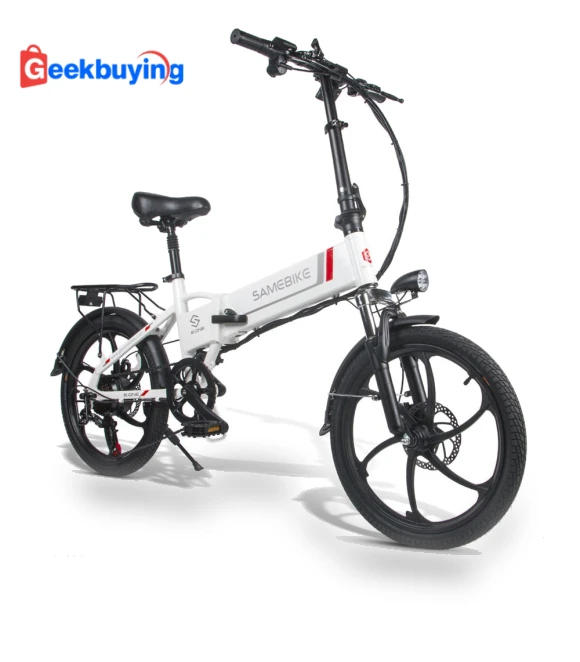 20 Inch Portable Folding Electric Bike 10Ah Battery Shimano 7 speed Smart Moped Bicycle — Push Scooters, SAMEBIKE
