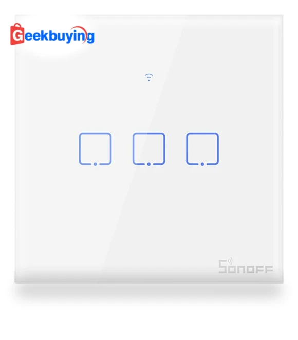 3 Gang Smart WiFi Wall Light Switch with Google Home/Alexa — Smart Home Hubs & Controllers, Sonoff