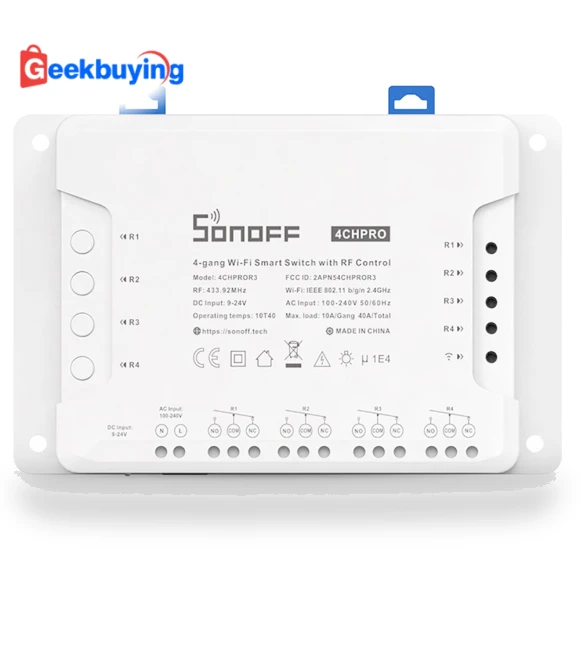 4CH PRO R3 4-Gang WiFi Smart Switch — Automation Devices by Sonoff