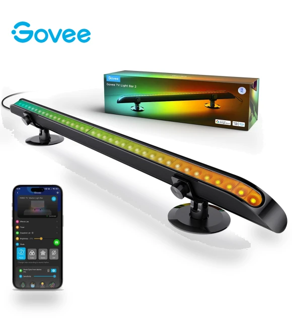 Smart TV Light Bar with RGBIC Lighting and Music Sync — Television, Govee