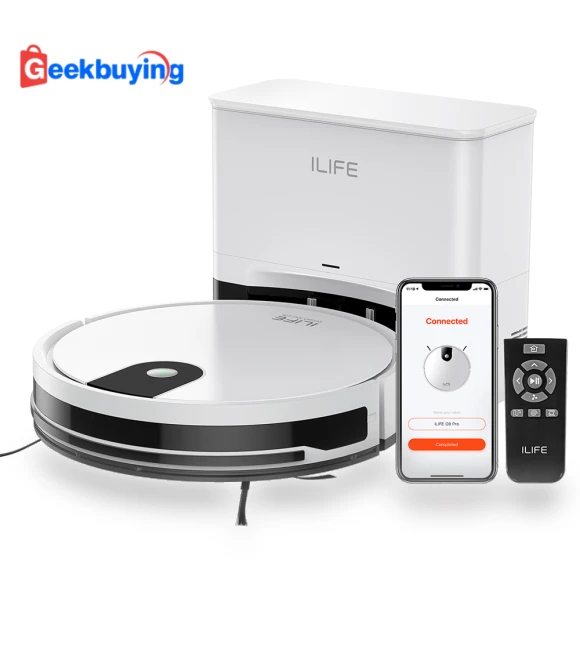 Robot Vacuum Cleaner with Self-Emptying Station, 2-in-1 Vacuum and Mop — Vacuums, ILIFE