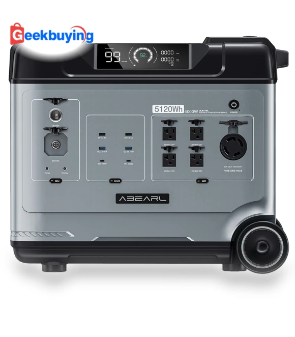 Portable Power Station 5120Wh LiFePO4 Battery, 4000W AC Output — Generators, OUKITEL