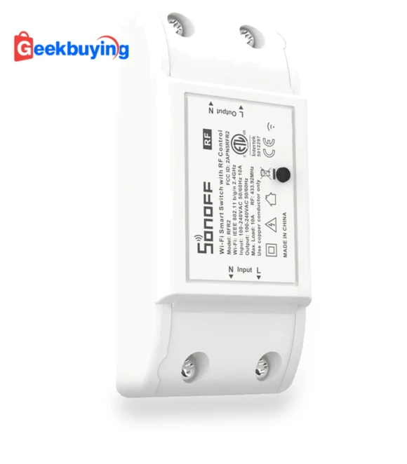 WiFi Smart Switch with RF Receiver, Remote Control, Timer, Works with Alexa — Smart Home Modules, Sonoff